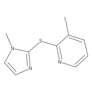 3-Iodo-2-[(1-methyl-1H-imidazol-2-yl)thio]pyridine结构式