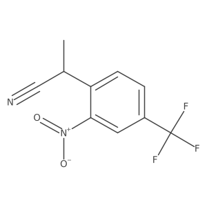 2-[2-Nitro-4-(trifluoromethyl)phenyl]propanenitrile结构式