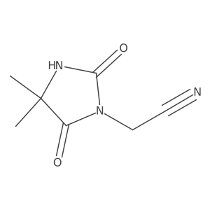 2-(4,4-Dimethyl-2,5-dioxoimidazolidin-1-yl)acetonitrile结构式