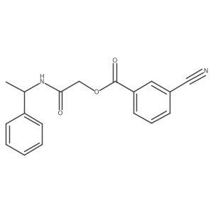 2-Oxo-2-((1-phenylethyl)amino)ethyl 3-cyanobenzoate Structure