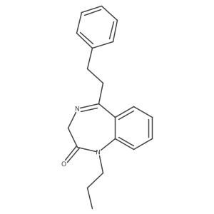 5-(2-Phenylethyl)-1-propyl-1,3-dihydro-2H-1,4-benzodiazepin-2-one Structure