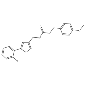N-{[5-(2-fluorophenyl)-1,2-oxazol-3-yl]methyl}-2-(4-methoxyphenoxy)acetamide结构式