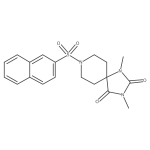 1,3-Dimethyl-8-(naphthalene-2-sulfonyl)-1,3,8-triazaspiro[4.5]decane-2,4-dione Structure