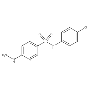 N-(4-chlorophenyl)-6-hydrazinopyridine-3-sulfonamide结构式