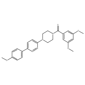 (3,5-Dimethoxyphenyl)(4-(6-(4-methoxyphenyl)pyridazin-3-yl)piperazin-1-yl)methanone结构式