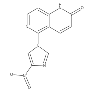 5-(4-Nitro-1H-imidazol-1-yl)-1,6-naphthyridin-2(1H)-one结构式