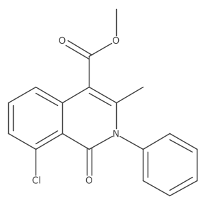 8-Chloro-3-methyl-1-oxo-2-phenyl-1,2-dihydro-isoquinoline-4-carboxylic acid methyl ester Structure