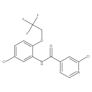 2-chloro-N-[5-chloro-2-(2,2,2-trifluoroethoxy)phenyl]pyridine-4-carboxamide Structure