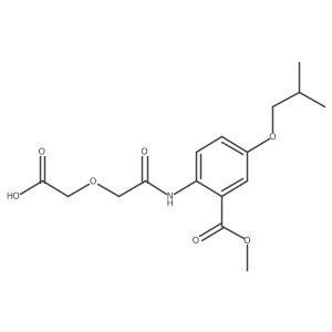 1-Methyl 2-[[2-(carboxymethoxy)acetyl]amino]-5-(2-methylpropoxy)benzoate结构式