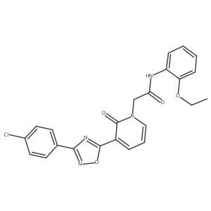 2-[3-[3-(4-chlorophenyl)-1,2,4-oxadiazol-5-yl]-2-oxopyridin-1(2H)-yl]-N-(2-ethoxyphenyl)acetamide Structure