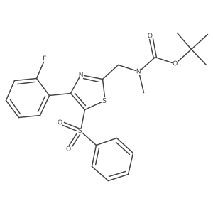 Tert-butyl {[4-(2-fluorophenyl)-5-(phenylsulfonyl)-1,3-thiazol-2-yl]methyl}methylcarbamate Structure