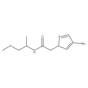 2-(4-amino-1H-pyrazol-1-yl)-N-(1-methoxypropan-2-yl)acetamide结构式