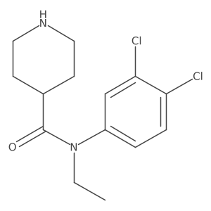 Piperidine-4-carboxylic acid (3,4-dichloro-phenyl)-ethyl-amide结构式