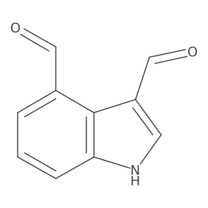 1H-indole-3,4-dicarbaldehyde结构式