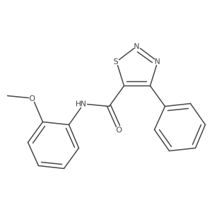 N-(2-methoxyphenyl)-4-phenyl-1,2,3-thiadiazole-5-carboxamide结构式
