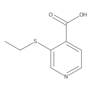 3-(Ethylsulfanyl)pyridine-4-carboxylic acid结构式