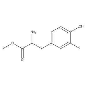 methyl (2R)-2-amino-3-(4-hydroxy-3-iodophenyl)propanoate结构式