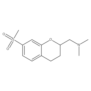 N,N-Dimethyl-1-[7-(methylsulfonyl)-3,4-dihydro-2H-chromen-2-YL]methanamine结构式