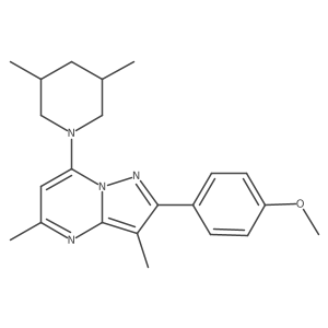 7-(3,5-Dimethylpiperidin-1-yl)-2-(4-methoxyphenyl)-3,5-dimethylpyrazolo[1,5-a]pyrimidine Structure