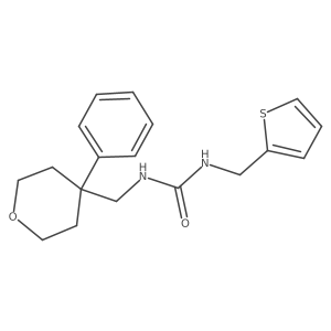 1-((4-phenyltetrahydro-2H-pyran-4-yl)methyl)-3-(thiophen-2-ylmethyl)urea Structure