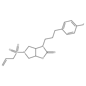 (3aS,6aR)-3-[3-(4-fluorophenyl)propyl]-5-prop-2-enylsulfonyl-3a,4,6,6a-tetrahydropyrrolo[3,4-d][1,3]oxazol-2-one Structure