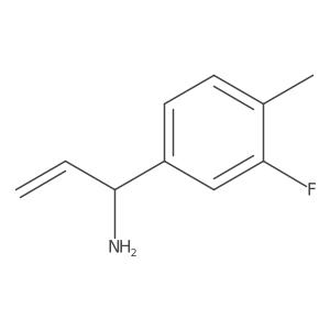 (1R)-1-(3-Fluoro-4-methylphenyl)prop-2-enylamine结构式