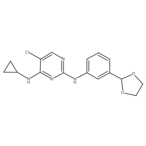 5-Chloro-N4-cyclopropyl-N2-[3-(1,3-dioxolan-2-yl)phenyl]pyrimidine-2,4-diamine Structure