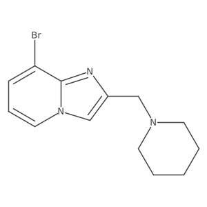 8-Bromo-2-(1-piperidinylmethyl)imidazo[1,2-a]pyridine结构式