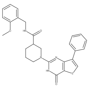 N-(2-methoxybenzyl)-1-(4-oxo-7-phenyl-3,4-dihydrothieno[3,2-d]pyrimidin-2-yl)piperidine-3-carboxamide Structure