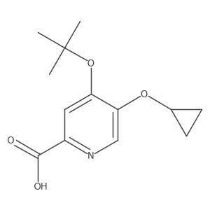 4-Tert-butoxy-5-cyclopropoxypicolinic acid结构式