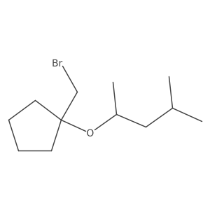 1-(Bromomethyl)-1-((4-methylpentan-2-yl)oxy)cyclopentane Structure