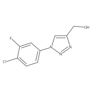 [1-(4-chloro-3-fluorophenyl)-1H-1,2,3-triazol-4-yl]methanol结构式
