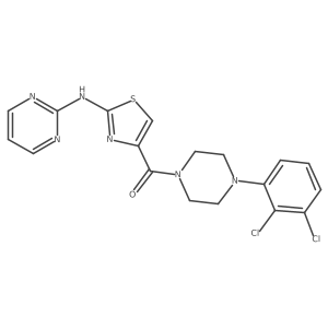 (4-(2,3-Dichlorophenyl)piperazin-1-yl)(2-(pyrimidin-2-ylamino)thiazol-4-yl)methanone结构式