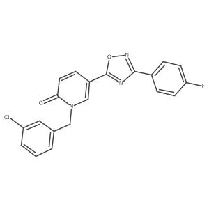 1-(3-chlorobenzyl)-5-(3-(4-fluorophenyl)-1,2,4-oxadiazol-5-yl)pyridin-2(1H)-one Structure