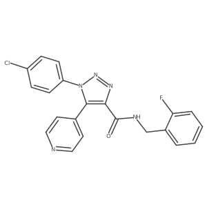 1-(4-chlorophenyl)-N-(2-fluorobenzyl)-5-(pyridin-4-yl)-1H-1,2,3-triazole-4-carboxamide结构式