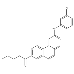1-(2-((3-chlorophenyl)amino)-2-oxoethyl)-2-oxo-N-propyl-1,2-dihydroquinoxaline-6-carboxamide结构式