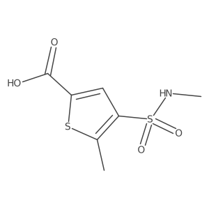 5-Methyl-4-[(methylamino)sulfonyl]-2-thiophenecarboxylic acid Structure