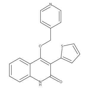 4-(pyridin-4-ylmethoxy)-3-thiophen-2-yl-1H-quinolin-2-one Structure