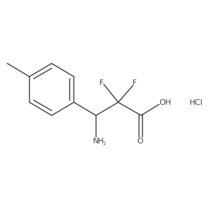 (S)-3-Amino-2,2-difluoro-3-(p-tolyl)propanoic acid hydrochloride结构式