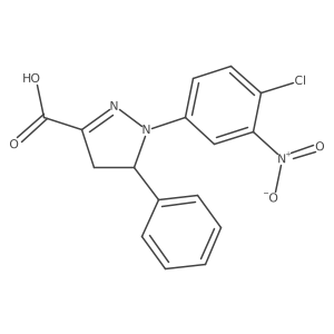 1-(4-Chloro-3-nitrophenyl)-5-phenyl-4,5-dihydro-1H-pyrazole-3-carboxylic acid Structure
