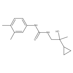 1-(2-Cyclopropyl-2-hydroxypropyl)-3-(3,4-dimethylphenyl)urea结构式