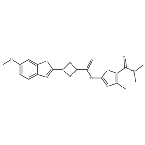 2-(1-(6-methoxybenzo[d]thiazol-2-yl)azetidine-3-carboxamido)-N,N,4-trimethylthiazole-5-carboxamide Structure