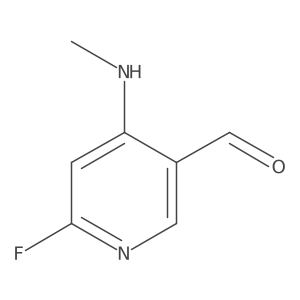 3-Pyridinecarboxaldehyde, 6-fluoro-4-(methylamino)- Structure