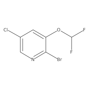2-Bromo-5-chloro-3-(difluoromethoxy)pyridine结构式