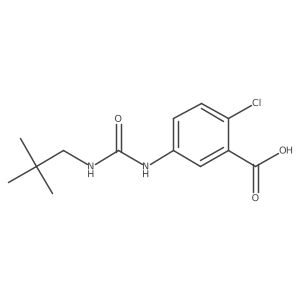 2-Chloro-5-{[(2,2-dimethylpropyl)carbamoyl]amino}benzoic acid结构式