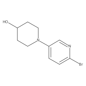 1-(6-Bromopyridin-3-yl)piperidin-4-ol结构式