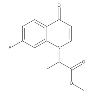 Methyl 2-(7-fluoro-4-oxoquinolin-1(4H)-yl)propanoate结构式