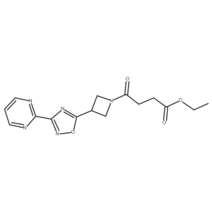 Ethyl 4-oxo-4-(3-(3-(pyrimidin-2-yl)-1,2,4-oxadiazol-5-yl)azetidin-1-yl)butanoate结构式