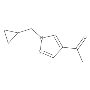 1-[1-(cyclopropylmethyl)-1H-pyrazol-4-yl]ethan-1-one Structure