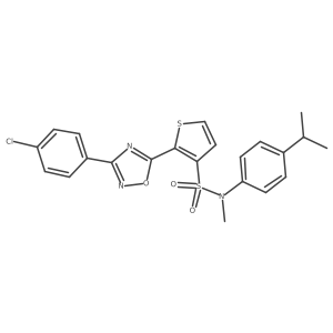 2-[3-(4-chlorophenyl)-1,2,4-oxadiazol-5-yl]-N-(4-isopropylphenyl)-N-methylthiophene-3-sulfonamide Structure